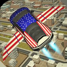 Скачать взломанную Free Flying Racing Car Driving (Взлом на монеты) на Андроид