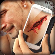 Скачать взломанную Кровавые раны шутка на фото (Взлом на монеты) на Андроид