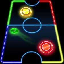 Скачать взломанную Glow Air Hockey (Мод много денег) на Андроид