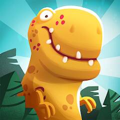 Скачать Dino Bash: Dinosaur Battle (Много денег) на Андроид
