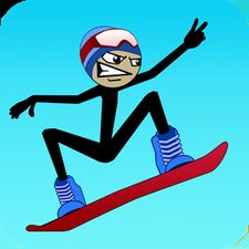 Скачать взломанную Stickman Snowboarder (Взлом на монеты) на Андроид