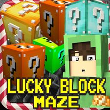 Скачать взломанную Lucky Block Maze - Survival (Мод все открыто) на Андроид