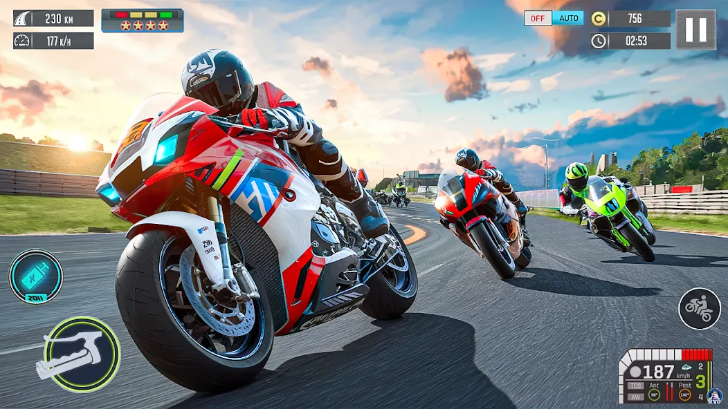 Moto Racing 3d Motorcycle Game (Дерт Байк Рейсинг 3Д) [МОД: Много монет, Открытые уровни и Мега MOD] Screenshot 3