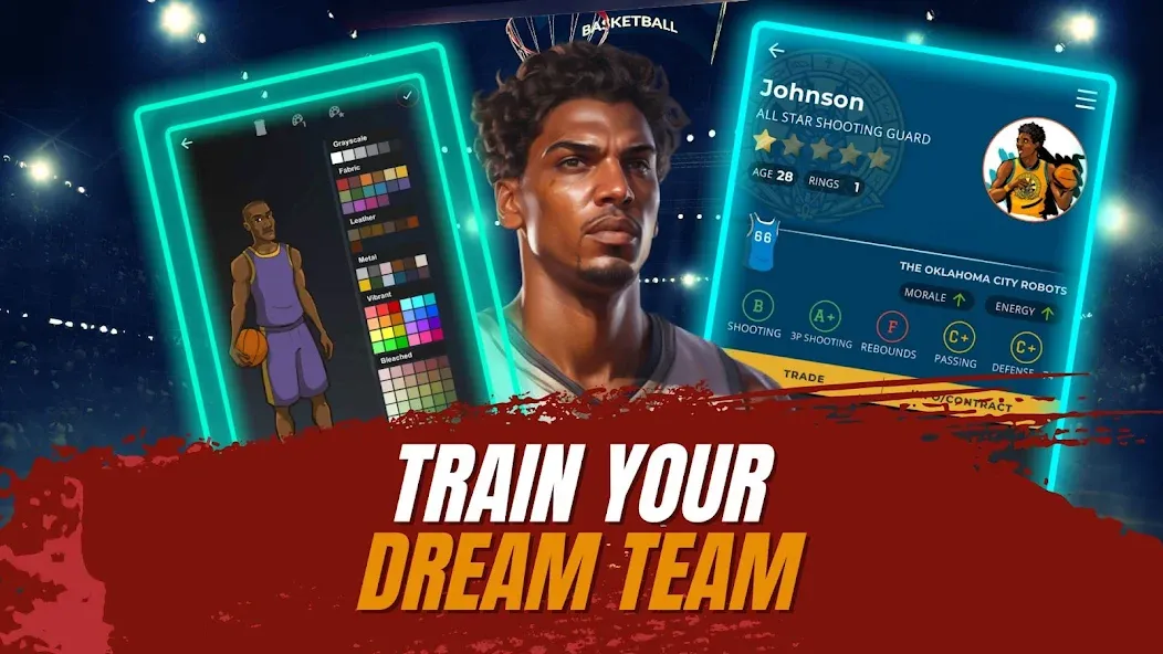 Astonishing Basketball Manager (Удивительный баскетбольный менеджер) [МОД: Бесконечные деньги, Монеты и Мега MOD] Screenshot 3