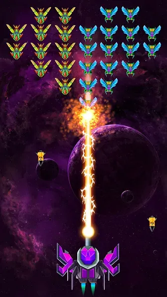 Galaxy Attack: Shooting Game (Гэлэкси Аттак) [МОД: Много монет, Открытые уровни и Мега MOD] Screenshot 3