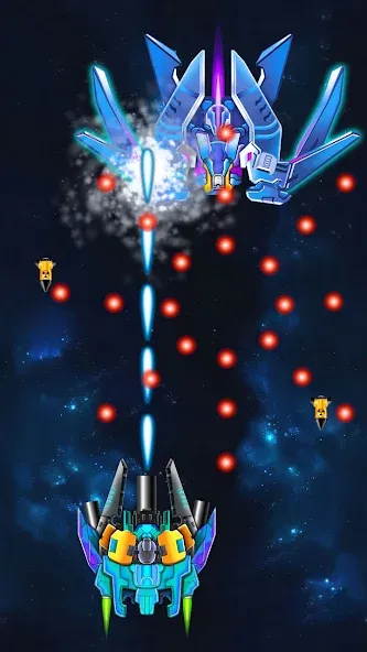 Galaxy Attack: Shooting Game (Гэлэкси Аттак) [МОД: Много монет, Открытые уровни и Мега MOD] Screenshot 5