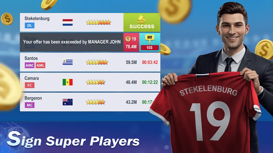 Top Football Manager 2024 (Топ Футбольный Менеджер 2023) [МОД: Бесконечные деньги, Монеты и Мега MOD] Screenshot 4