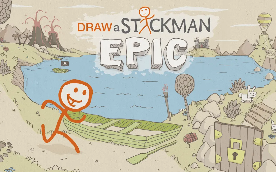 Draw a Stickman: EPIC Free (Нарисуй палочного человечка) [МОД: Все открыто, Дополнительные деньги и Меню MOD] Screenshot 1