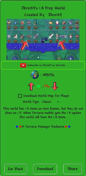TManager (Террария Менеджер) [МОД: Много монет, Открытые уровни и Мега MOD] Screenshot 4
