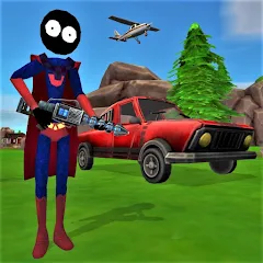 Скачать Stick Superhero [МОД: Много монет, Открытые уровни и Мега MOD] | Взлом Stick Superhero на Андроид