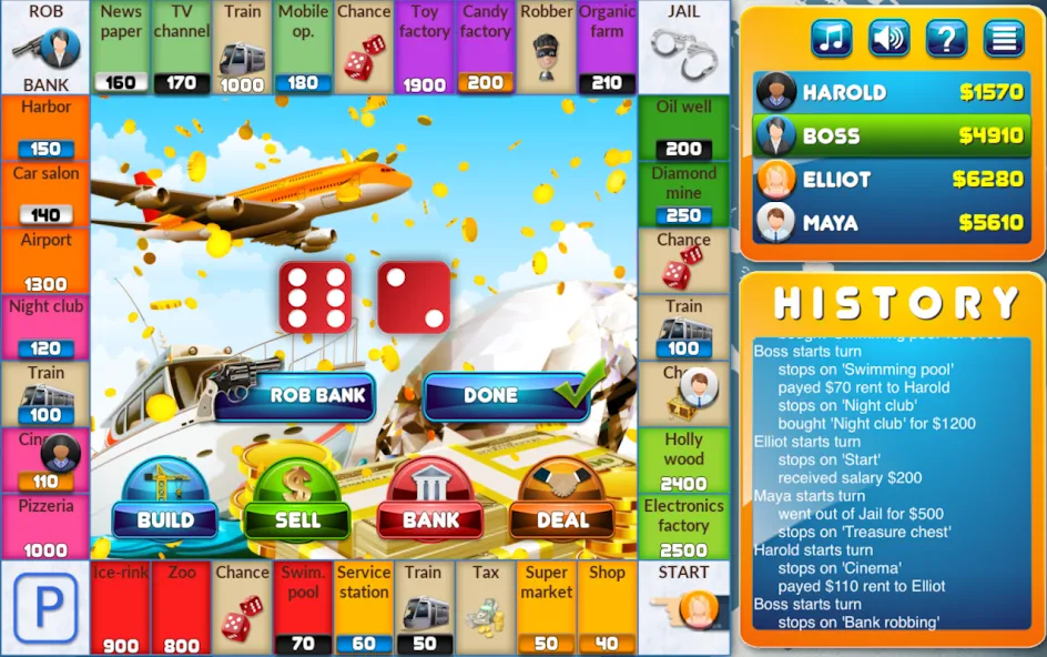 CrazyPoly - Business Dice Game (КрейзиПоли) [МОД: Много денег, Монет и Все открыто] Screenshot 1
