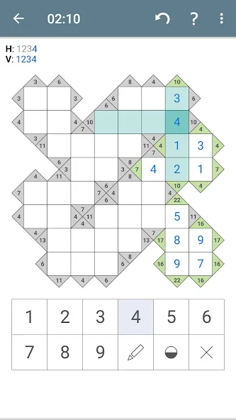 Kakuro (Cross Sums) [МОД: Меню, Бесконечные монеты и Открытые уровни] Screenshot 2