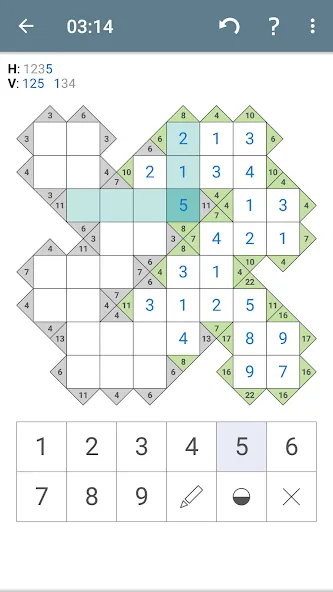Kakuro (Cross Sums) [МОД: Меню, Бесконечные монеты и Открытые уровни] Screenshot 3