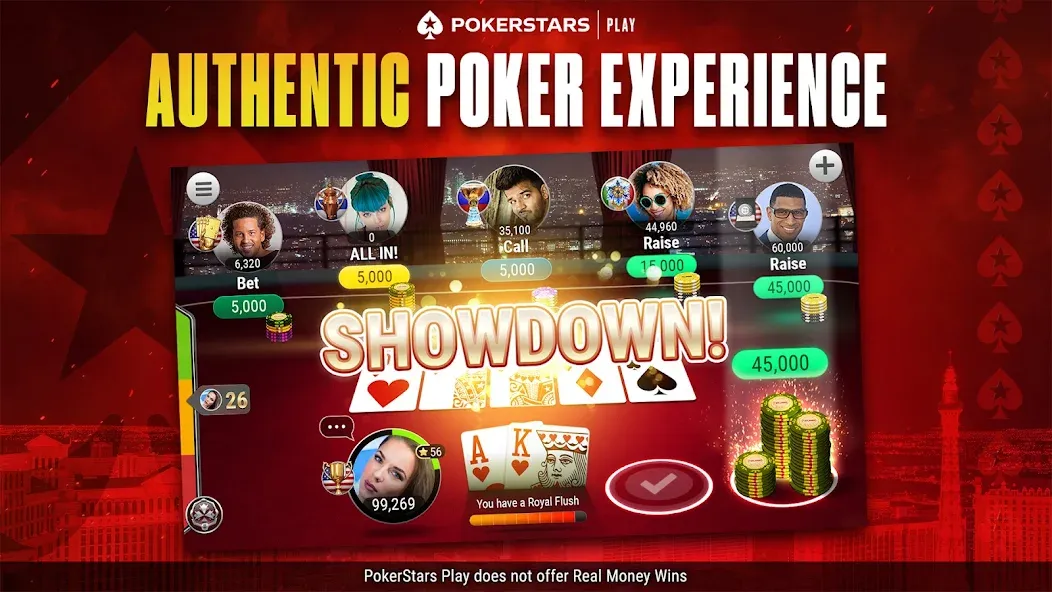 PokerStars Play: Texas Hold'em (ПокерСтарс Плей) [МОД: Бесконечные деньги, Монеты и Мега MOD] Screenshot 1