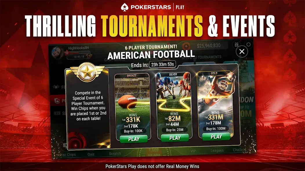 PokerStars Play: Texas Hold'em (ПокерСтарс Плей) [МОД: Бесконечные деньги, Монеты и Мега MOD] Screenshot 3