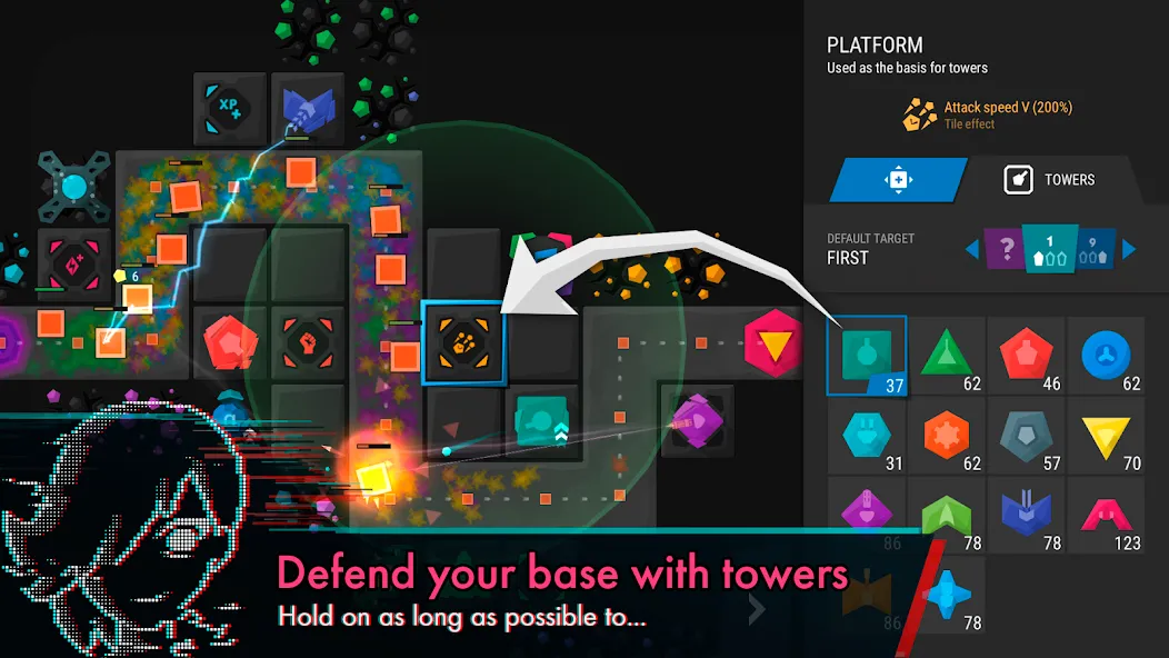 Infinitode 2 - Tower Defense (Инфинитод 2) [МОД: Бесконечные деньги, Монеты и Мега MOD] Screenshot 1