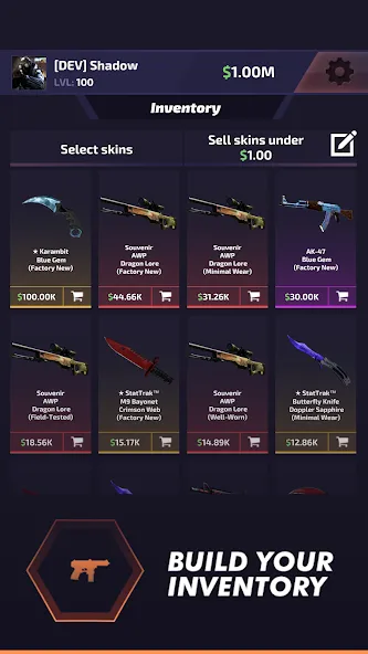 Case Battle: Skins Simulator (Кейс Батл) [МОД: Много монет, Открытые уровни и Мега MOD] Screenshot 2