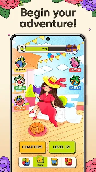 3 Tiles - Tile Matching Games (Тайлс) [МОД: Меню, Бесконечные монеты и Открытые уровни] Screenshot 3