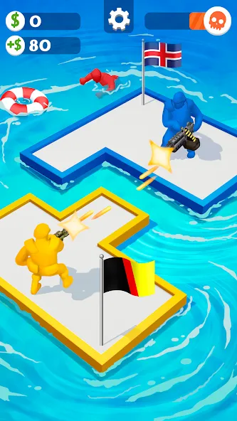 War of Rafts: Crazy Sea Battle (Война плотов) [МОД: Бесконечные деньги, Монеты и Мега MOD] Screenshot 3
