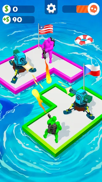 War of Rafts: Crazy Sea Battle (Война плотов) [МОД: Бесконечные деньги, Монеты и Мега MOD] Screenshot 4