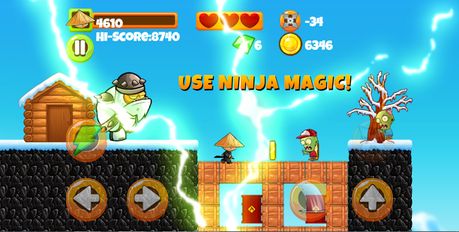 Скачать взломанную Ninja Kid vs Zombies (Взлом на монеты) на Андроид