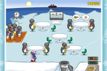 Скачать взломанную Penguin Diner (Мод много денег) на Андроид
