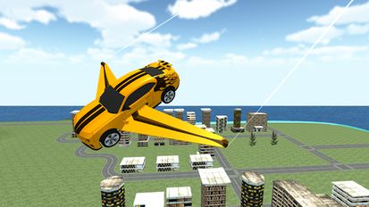 Скачать взломанную Flying Muscle Transformer Car (Мод все открыто) на Андроид