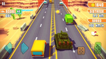 Скачать взломанную Blocky Highway: Traffic Racing (Мод все открыто) на Андроид