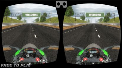 Скачать взломанную VR Traffic Bike Racer (Мод все открыто) на Андроид