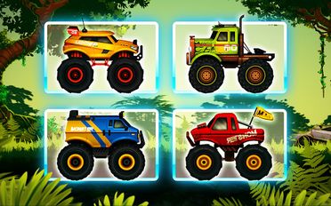 Скачать взломанную Jungle Monster Truck For Kids (Взлом на монеты) на Андроид
