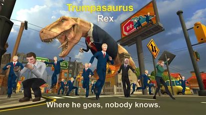 Скачать взломанную Trumpasaurus Rex - Trump Dino (Мод все открыто) на Андроид