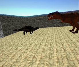 Скачать взломанную Dino Anky vs T-Rex  Colloseum (Мод все открыто) на Андроид