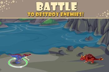 Скачать взломанную Dino Battle (Мод много денег) на Андроид