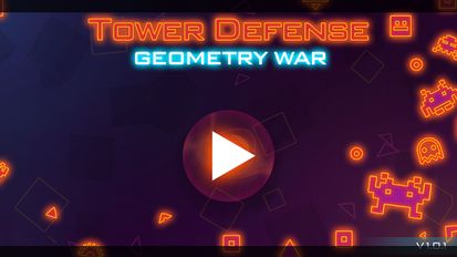 Скачать взломанную Tower Defense: Geometry War (Мод много денег) на Андроид