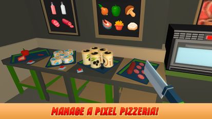 Скачать взломанную Pixel Pizzeria Cooking Chef (Мод много денег) на Андроид