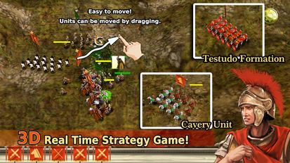 Скачать взломанную Roman War(3D RTS) (Мод все открыто) на Андроид
