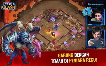 Скачать взломанную Castle Clash: Kebangkitan Buas (Мод все открыто) на Андроид