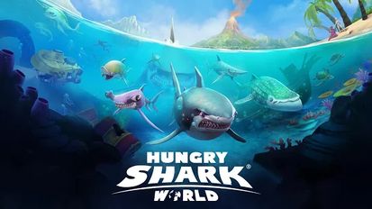 Скачать взломанную Hungry Shark World (Взлом на монеты) на Андроид