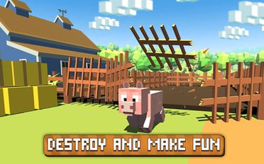 Скачать взломанную Blocky Pig Simulator 3D (Мод много денег) на Андроид