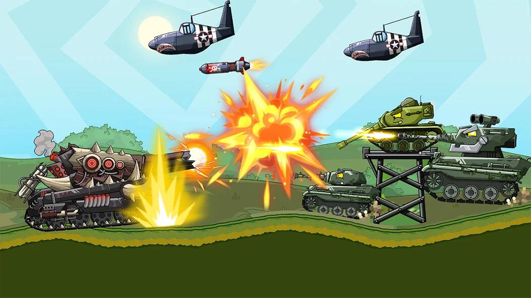 Скачать Tank Arena Steel Battle (Много денег) на Андроид