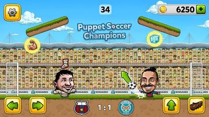 Скачать взломанную Puppet Soccer Champions- лига (Мод много денег) на Андроид