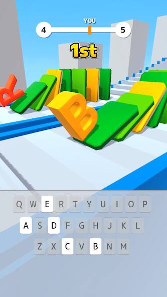 Скачать Type Spin: alphabet run game (Много денег) на Андроид