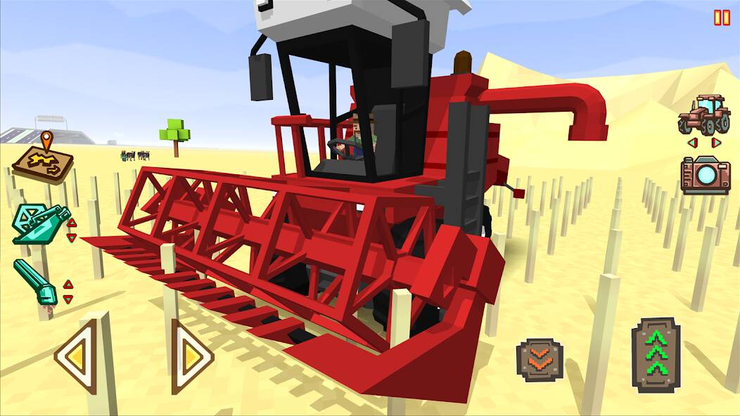 Скачать Blocky Farm Racing & Simulator (Много денег) на Андроид
