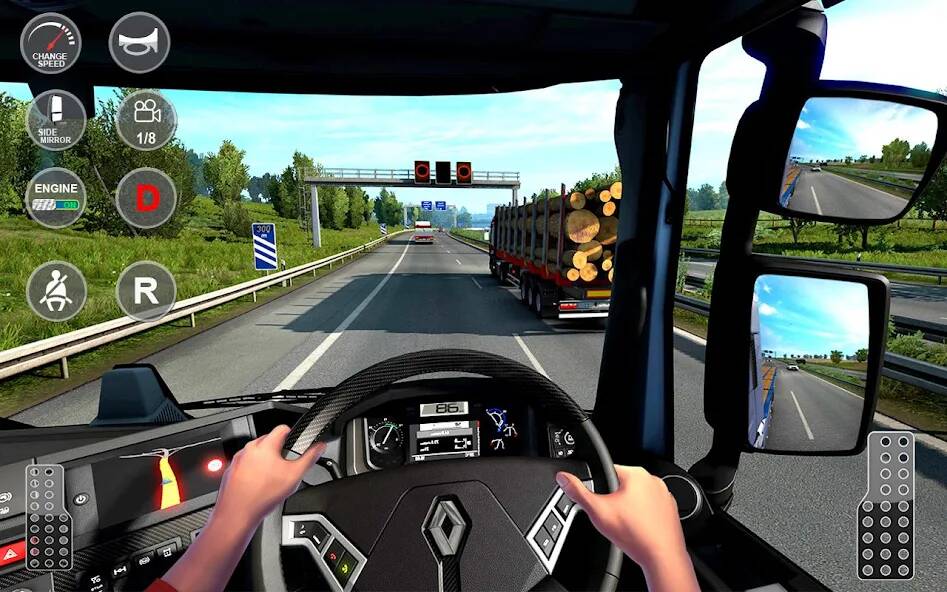 Скачать Euro Truck Transport Simulator (Много денег) на Андроид