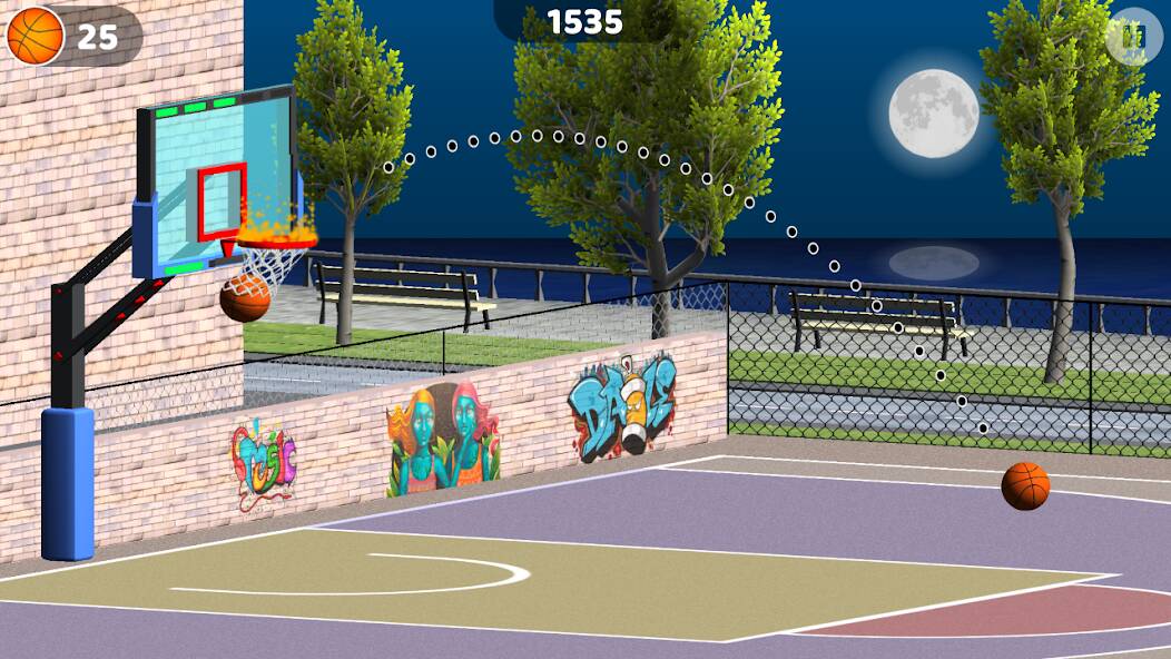 Скачать Баскетбол: броски в кольцо (Много денег) на Андроид