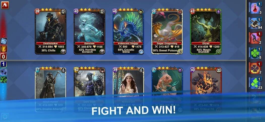Скачать Blood of Titans: Card Battles (Много монет) на Андроид