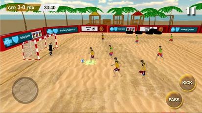 Скачать взломанную Play Beach Soccer 2017 Game (Взлом на монеты) на Андроид