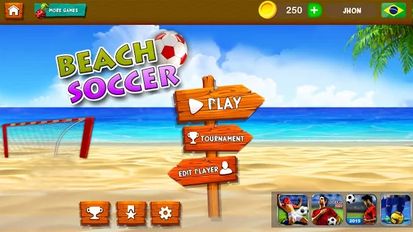 Скачать взломанную Play Beach Soccer 2017 Game (Взлом на монеты) на Андроид