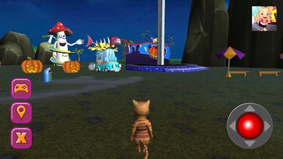 Скачать взломанную Halloween Cat Theme Park 3D (Мод все открыто) на Андроид