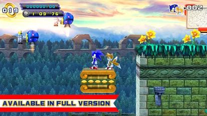 Скачать взломанную Sonic 4 Episode II LITE (Мод все открыто) на Андроид